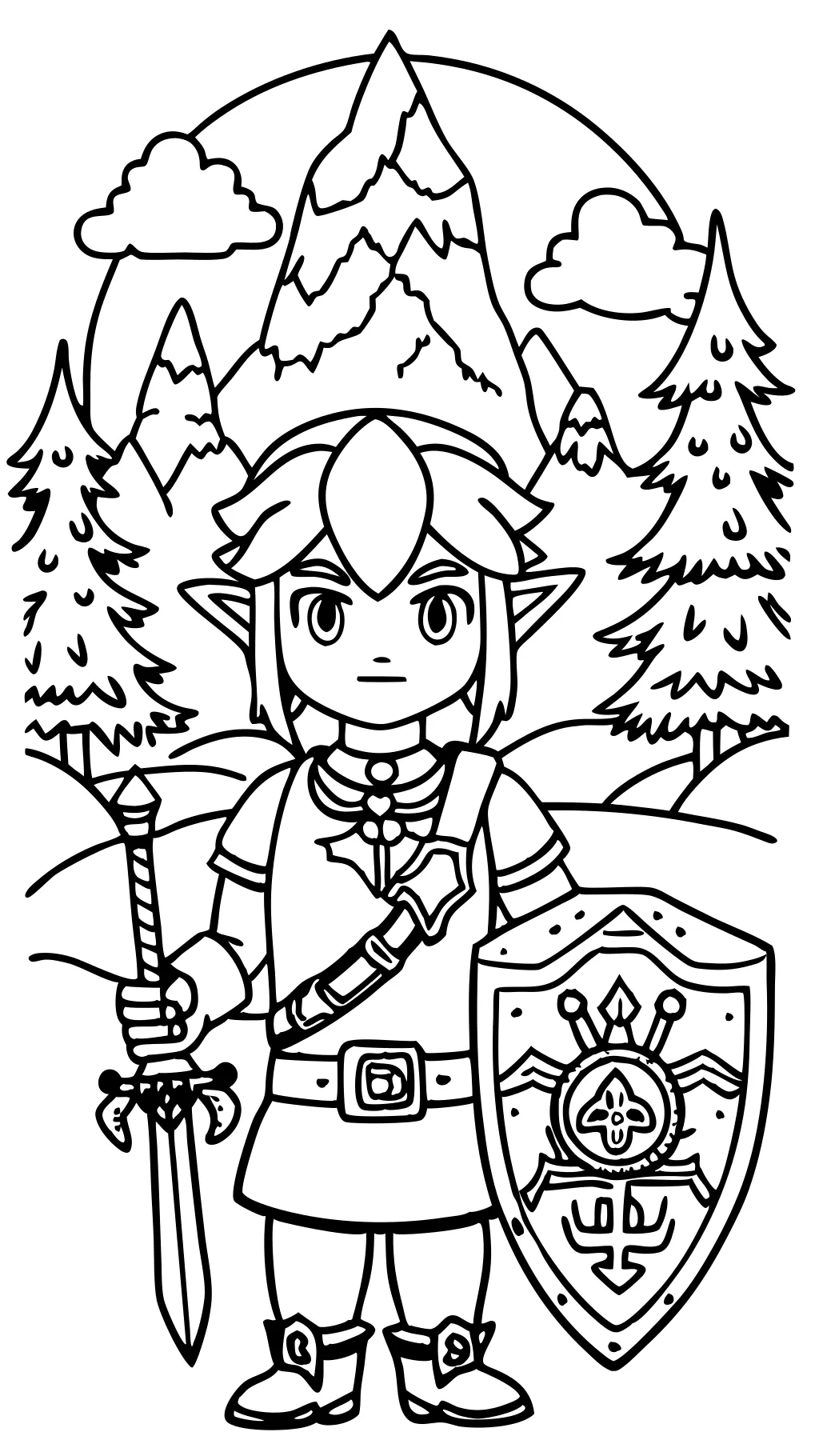 zelda breath of the wild coloring pages